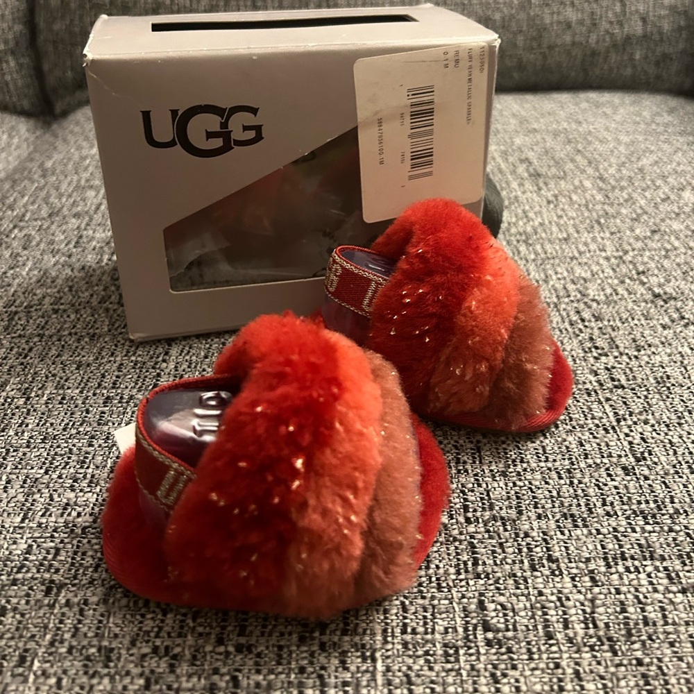 Fluff Yeah Metallic Sparkle 0-1 month baby shoes